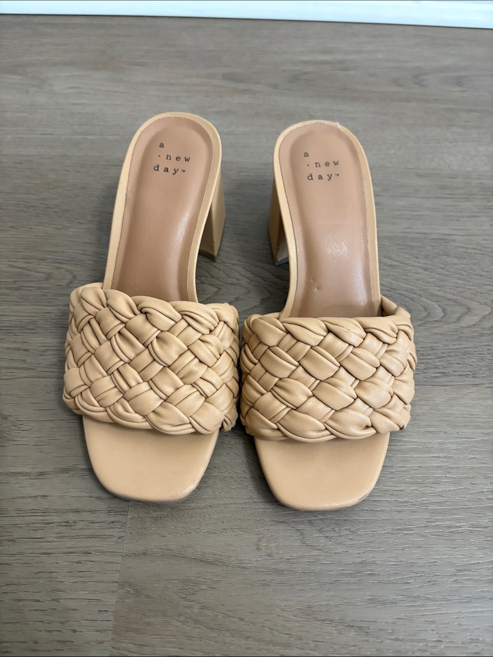 a new day Beige Braided Slide Heel for Women